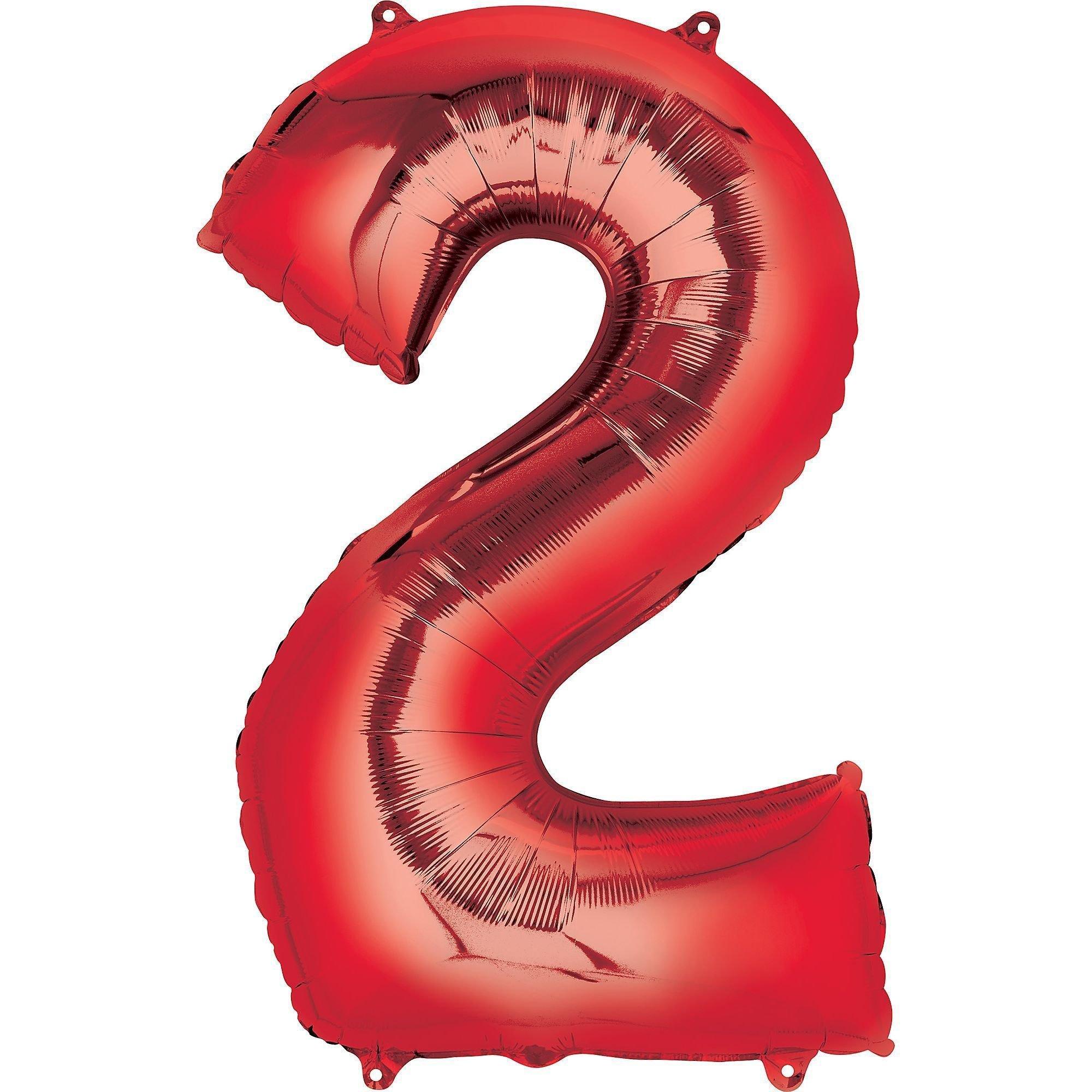 34in Number (0-9) Balloon, Assorted Colors